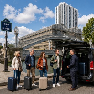 pont de flandre paris private transfer arrival