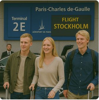 Avgång från CDG till Stockholm – VTC-transfer