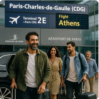 Αναχώρηση από CDG προς Αθήνα – VTC Transfer