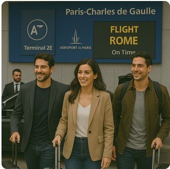 Partenza da CDG per Roma – Transfer VTC