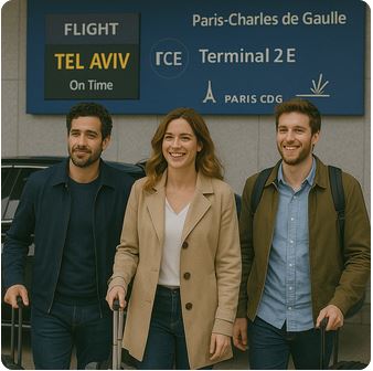 יציאה מ-CDG לתל אביב – הסעת VTC