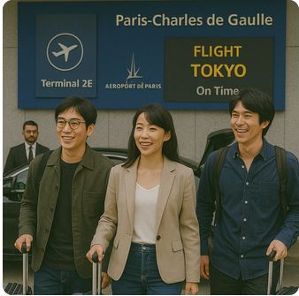 CDGから東京への出発 – VTC送迎
