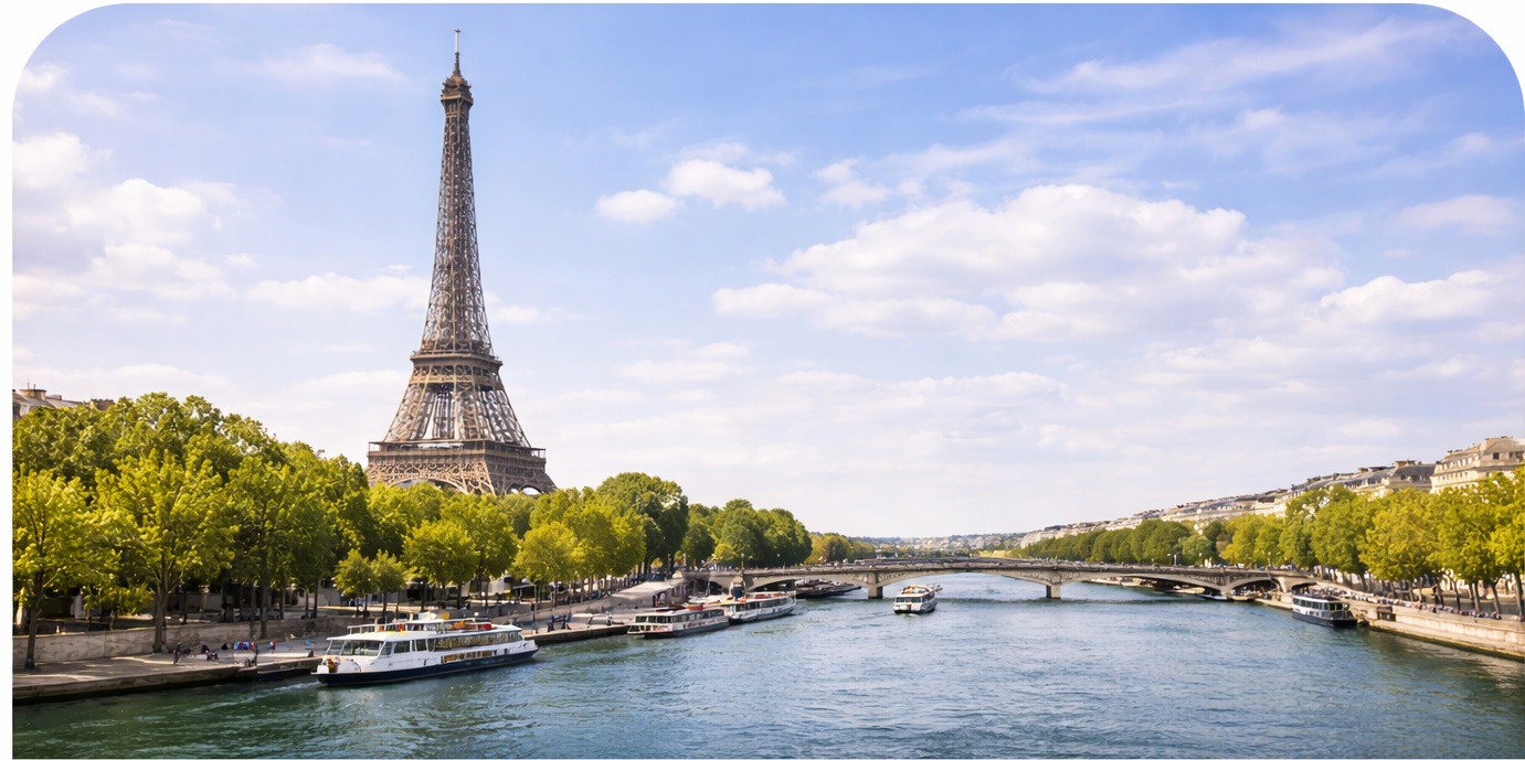Airport transfer to Eiffel Tower area in Paris