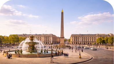 Airport transfer to Place de la Concorde in Paris