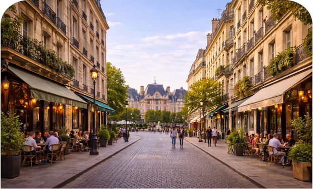 Airport transfer to Le Marais district
