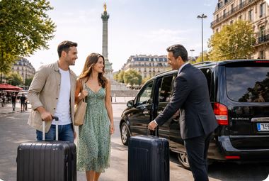 Private airport transfer to Paris Bastille area