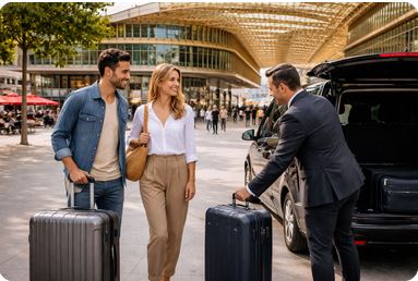 Private airport transfer to Paris Halles area