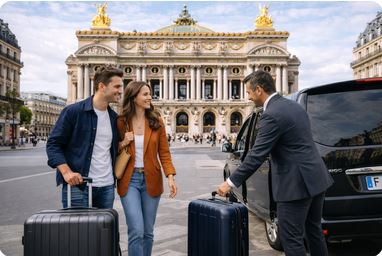 Private airport transfer to Paris Opera area