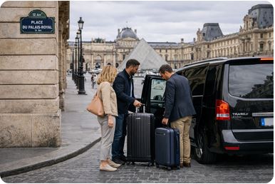 Private transfer to Louvre Palais Royal Paris airport chauffeur service