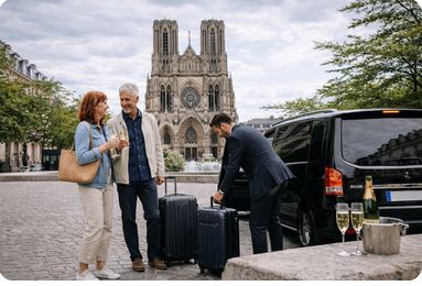 Private transfers to Champagne region from Paris airports luxury chauffeur service