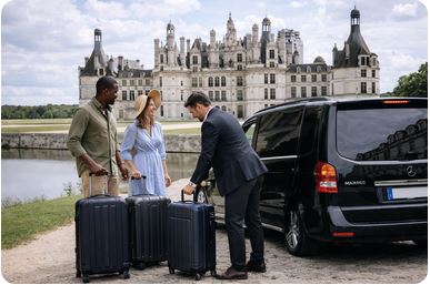 Private transfers to Loire Valley castles from Paris airports chauffeur service